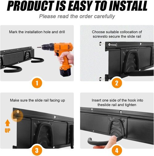 Bike Storage Rack - Wall Mount Garage Hanger for 2 Bicycles & 1 Helmet | Adjustable, Holds Up to 100 lbs