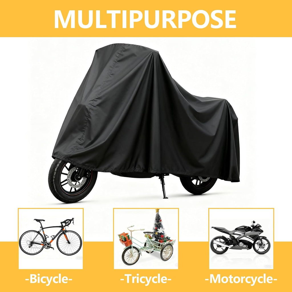 Skiennix Waterproof Bike Cover - 2XL Outdoor Storage for 2 or 3 Bikes | Rain, Snow & Dust Resistant