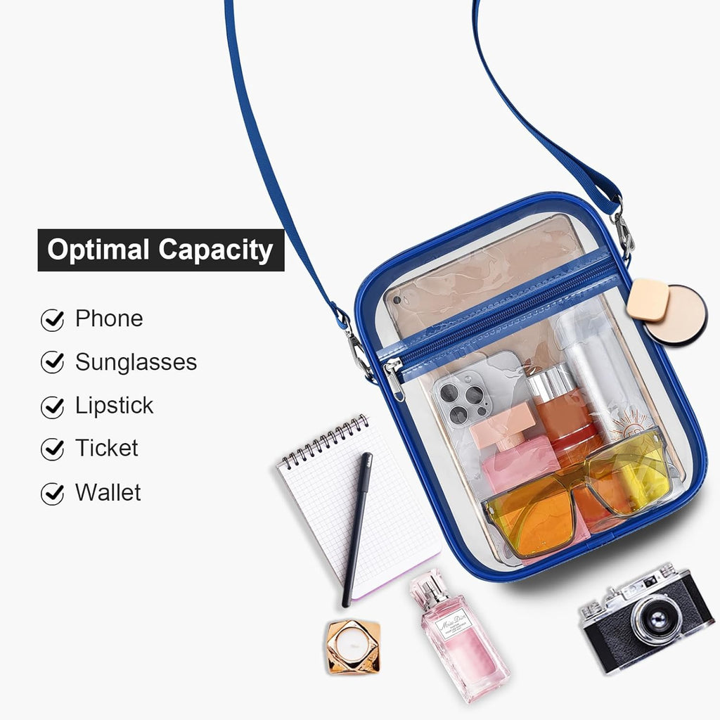USPECLARE Clear Purse - Stadium Approved Transparent Messenger Bag for Men & Women | Crossbody Design