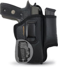 Skiennix IWB Pistol Holster - Eco Leather with Mag Pouch for Glock 17/19/21 & XDM (Right-Handed)