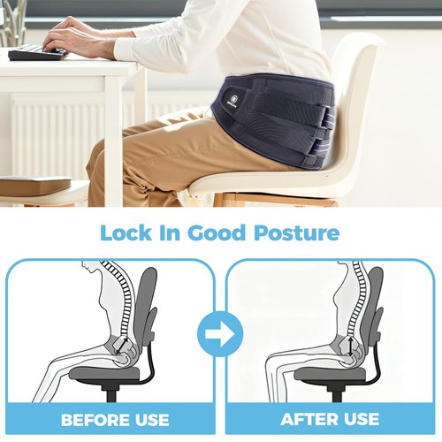Ultra Sacroiliac SI Hip Belt for Women and Men, [Upgraded Medical-Grade] Adjustable Breathable Hip Brace, Sciatica Pain Relief Devices, Trochanter Brace for Relieving Lower Back Pain, Pelvic Pain & Sciatica (Large)
