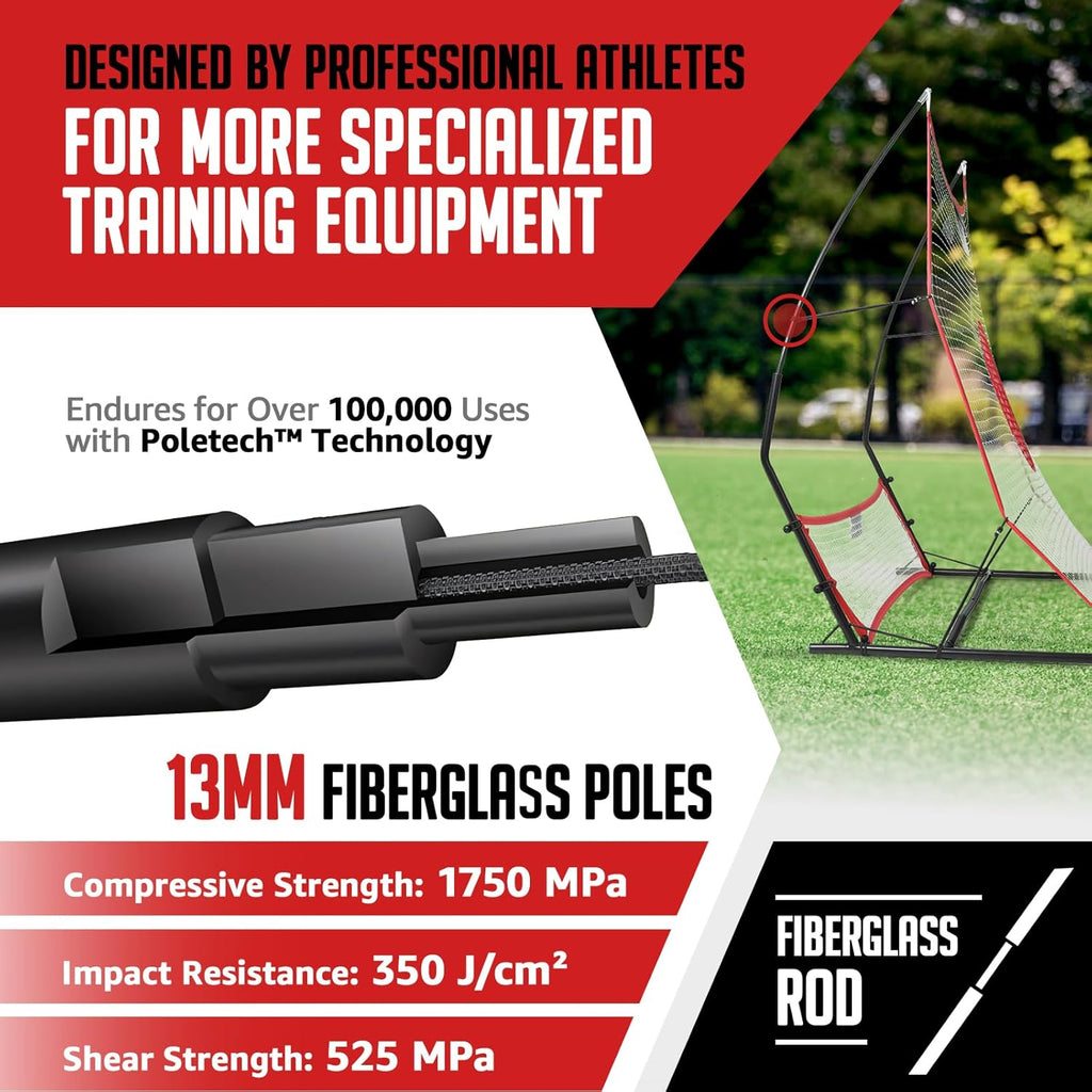 Skiennix Soccer Rebounder - 2-in-1 Bounce Back Net for Team Training | Large 6'x4.7' & Small 6'x16' Sizes