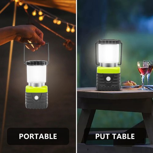 Jarxin 3Packs LED Camping Lantern Rechargeable 1000LM, 4500mAh Power Bank, IP44 Waterproof Lantern Flashlight for Hurricane Emergency, Hiking