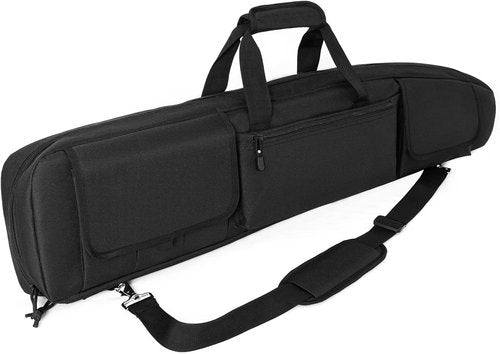 DULCE DOM Tactical Double Rifle Case - Soft Gun Bag with Movable Divider & Accessory Pouches | 36-48 Inch