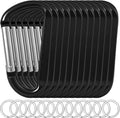 Skiennix 12PCS Carabiner Keychain Clips - Durable 3" Aluminum D-Ring Hooks for Home & Outdoor Use