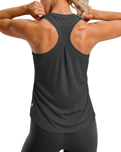 G Gradual Women's Racerback Yoga Tank Top - Loose Fit Athletic Sleeveless Gym Shirt