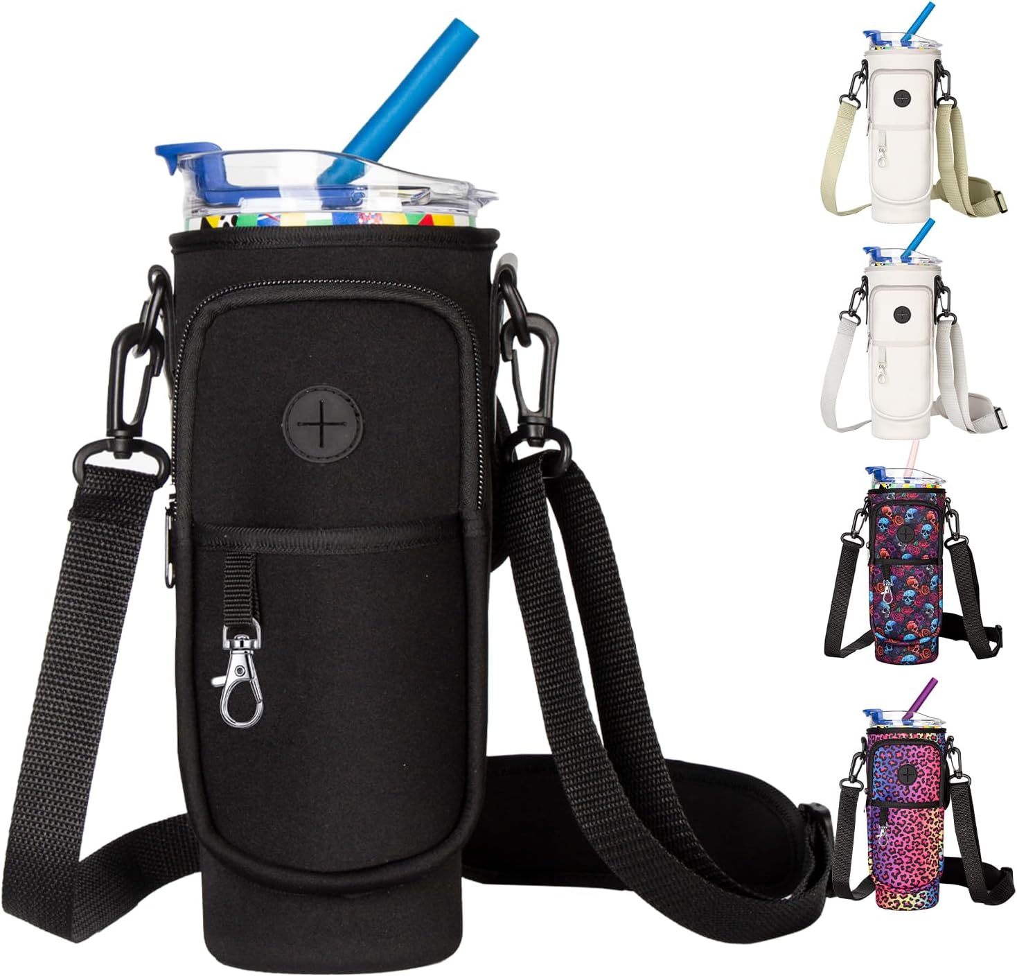 Regine Switzerland Water Bottle Carrier Bag - Neoprene Holder for Stanley Cup 40oz | Adjustable Strap