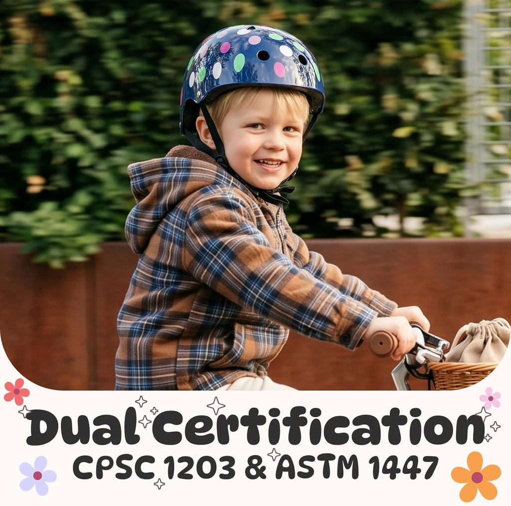 Skiennix Kids Toddler Bike Helmet - Adjustable Multi-Sport Safety Gear for Boys & Girls | Infant to Children