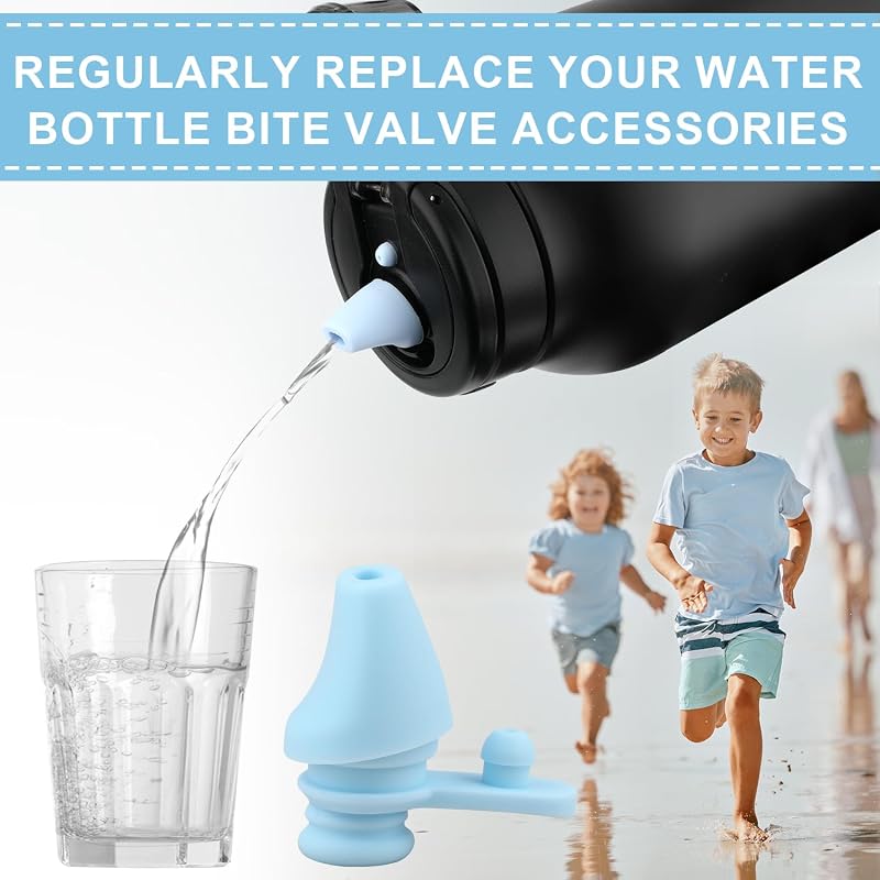 4-Pack Bite Valve Replacements for Ello Hydra 64oz Stainless Jug