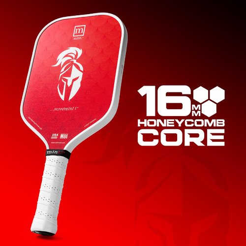 Carbon Fiber Pickleball Paddle Mint Movemint I – 16mm Polypropylene Core, Midweight Cold Pressed with Smooth Surface, TPE Edge Guard, USAPA Approved – Power & Control for All Skill Levels