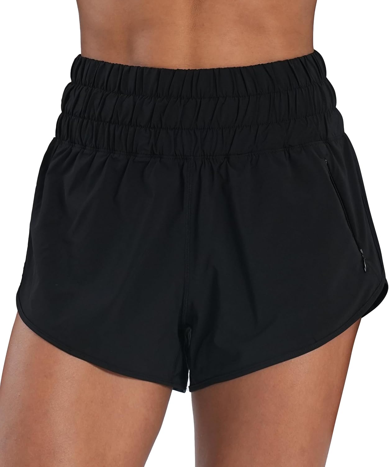 Sunzel High Waisted Running Shorts for Women - Quick Dry Mesh Liner & Zipper Pockets | Gym Workout