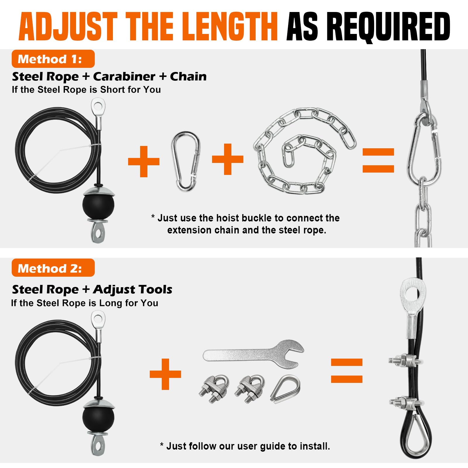 SERTT Weight Cable Pulley System Gym, Upgraded Cable Pulley Attachments for Gym LAT Pull Down, Biceps Curl, Tricep, Arm Workouts - Weight Pulley System Home Gym Add On Equipment