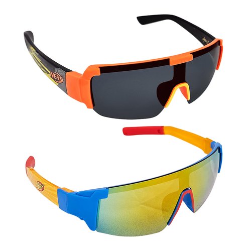 NERF Wrap Sunglasses for Kids 2 Pack | UV 400 | Baseball, Beach or Ski Sun Protection | One Size Fits Most Kids