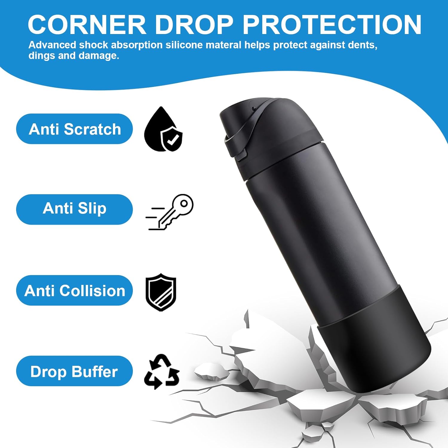 Yoelike Silicone Water Bottle Boot - Anti-Slip Protective Sleeve for Owala | 2 Colors, Dishwasher Safe, BPA Free