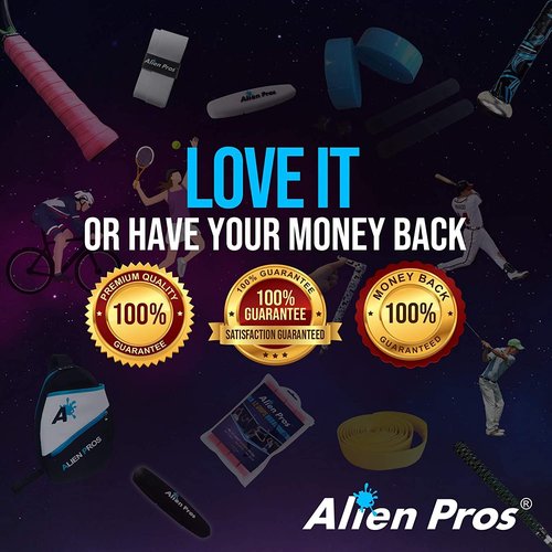 ALIEN PROS Pickleball Overgrip (4-Pack) with Ridges for Better Grip Control - Precut and Tac Feel Pickleball Grip Tape - Non-Slip Pickleball Paddle Grip Tape for High Performance (Ridged Ltac, Black)