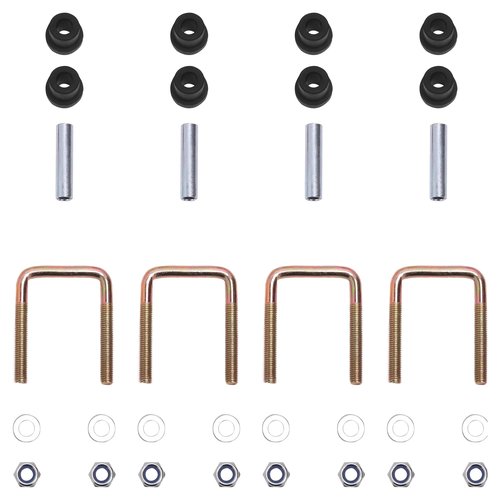 10L0L Heavy Duty Golf Cart Rear Leaf Spring Kit - 4-leaf Spring with Bushings & Sleeves for EZGO TXT Golf Cart 1995-2013