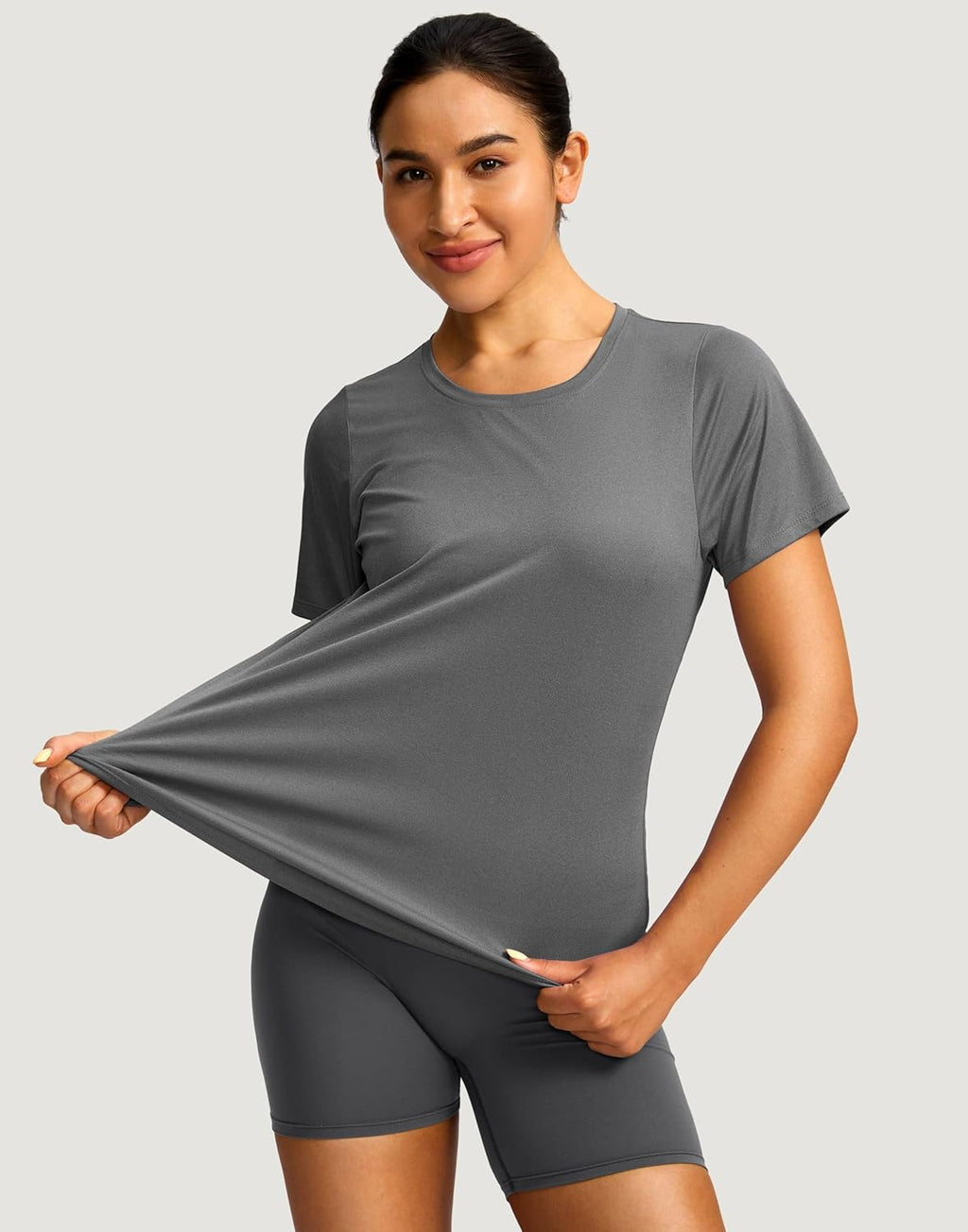 Skiennix Women's Short Sleeve Workout Shirts - UPF 50+ Sun Protection, Quick Dry, Breathable Gym Tops