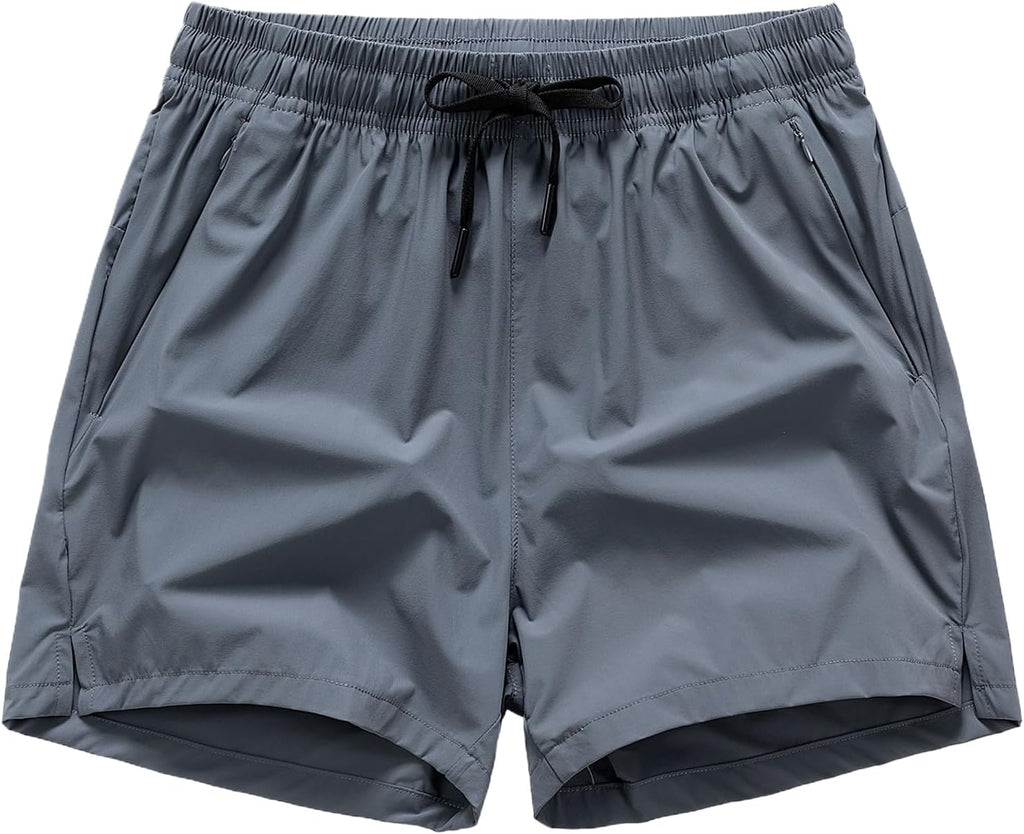 Skiennix Men's Athletic Workout Shorts - Lightweight Moisture-Wicking with Zipper Pockets | 3-Pack
