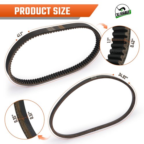 CLUBRALLY Starter Generator/Drive Belt 4 Cycle Kit for EZGO TXT Gas 1991-Up Golf Cart with 295/350cc Robin Engines, OEM#72054G01, 26414G01