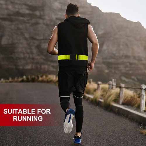 PATIKIL Reflective Belt, 2 Pcs High Visibility Running Belt Grow PT Belt Adjustable Safety Gear for Men Women Walking Cycling Motorcycling, Yellow
