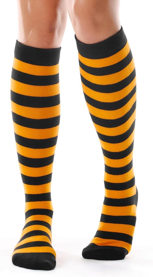 FITRELL Women's Knee High Athletic Socks - Casual Stripe Design | 1-4 Pack for Outdoor Sports
