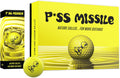 P*ss Missile Golf Balls - 4-Piece Design with Surlyn Cover for Lower Spin & Better Trajectory