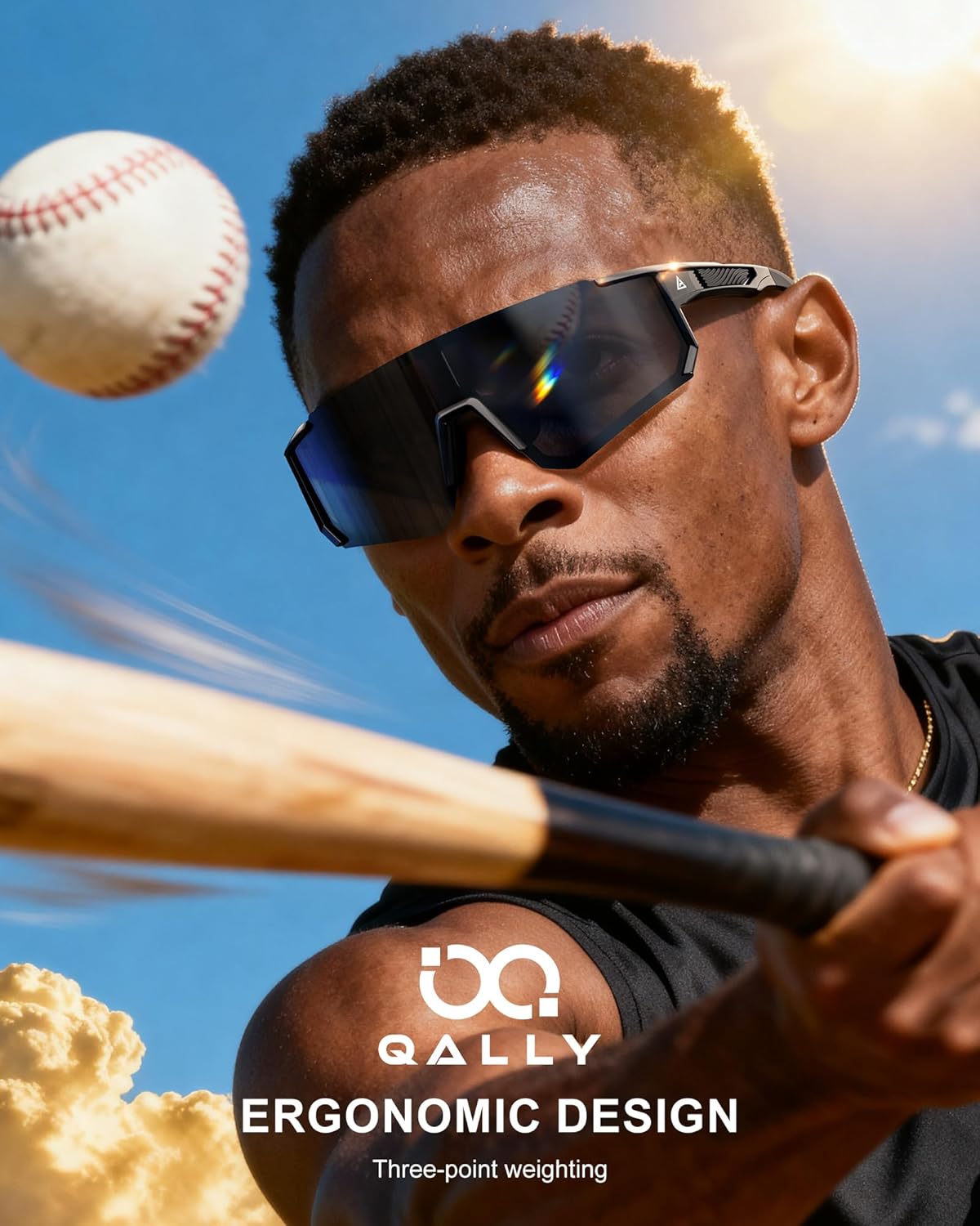 Polarized Sports Sunglasses - UV400 Protection for Men & Women | Wrap-Around Design for Cycling & Running
