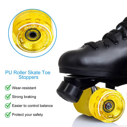 8 Pack 32 x 58mm 82A Roller Skate Wheels with Bearing for Indoor or Outdoor, Rolitwils Quad Roller Skate Wheels with Multi-Function Portable Skateboard Accessories T Tool for Double Row Skating