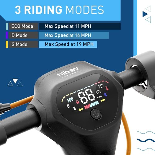 Hiboy S2/S2 MAX Electric Scooter - Powerful 350/500W Motor | 19 MPH Speed, 17/40.4 Miles Range, 8.5/10" Tires