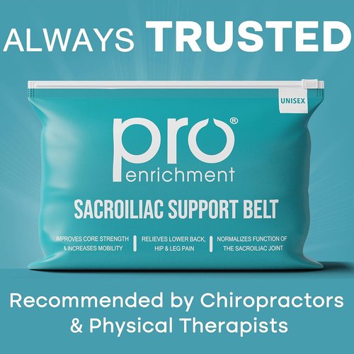 Sacroiliac Hip SI Belt for Women and Men That Alleviates Sciatic, Pelvic, Lower Back, Leg and Sacral Nerve Pain Caused by Si Joint Dysfunction| USA Patented - Hip Brace Support (Regular/Black)