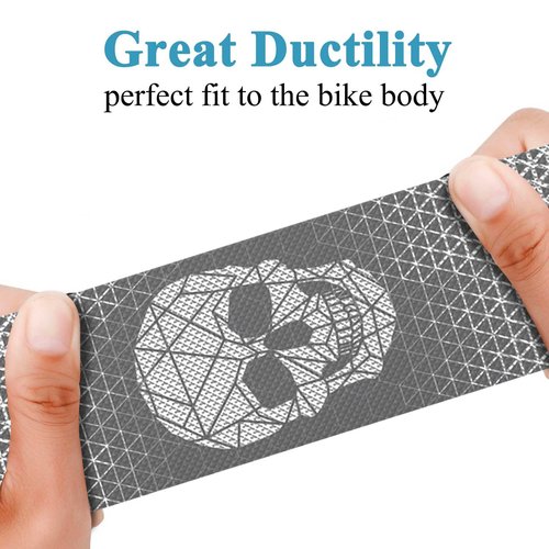 ENLEE Bike Frame Protection Tape, Non-Yellowing Bike Frame Protection Kit, High-Impact Honeycomb Microns PVC Anti-Scratch Protector for MTB/Road/Gravel Bike' Top/Down Tube, Chain Guard, Fork, 11PCS