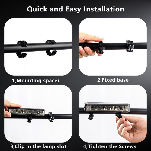OFFBONDAGE Bike Light Bar for Ebike, 900 Lumens Rechargeable Front Light with 2000mAh Battery, IPX5 Waterproof, 5 Modes Bicycle Headlight for Commuting, Night Riding, Cycling