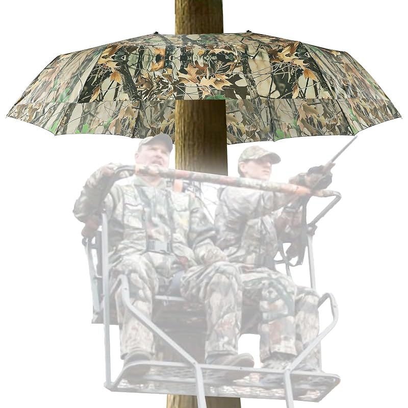 2-Person Tree Stand Umbrella with Heavy-Duty Rod – 60" Wide Weather-Resistant Hunting Cover