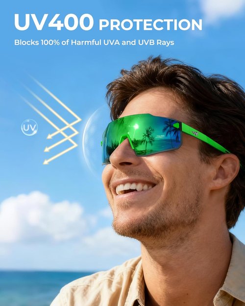 KastKing Etowah Polarized Fishing Sunglasses - PuriVex Lens Coating, Rimless Wrap Design, Unisex