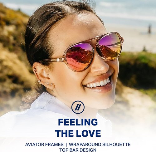 Blenders Eyewear Skyway Polarized Sunglasses - Stylish Aviator Frames with 100% UV Protection for Women