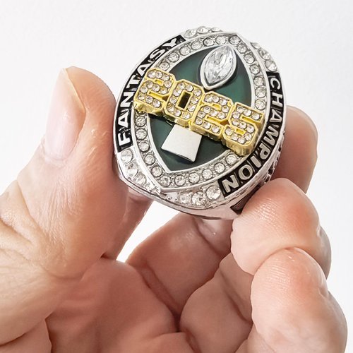 guancrown 2025 Fantasy Football Championship Ring Award Prize Trophy Sports Winner FFL Champion Ring (Ring with Stand, Size 11)