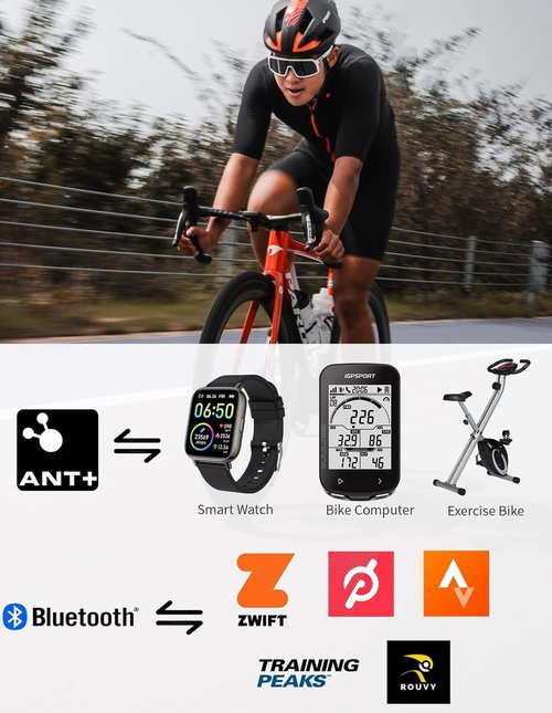 iGPSPORT Bike Speed Cadence Sensor, Wireless IPX7 Waterproof Bluetooth ANT+ 300H Battery Life Bicycle Computer Sensor (CAD70+SPD70)