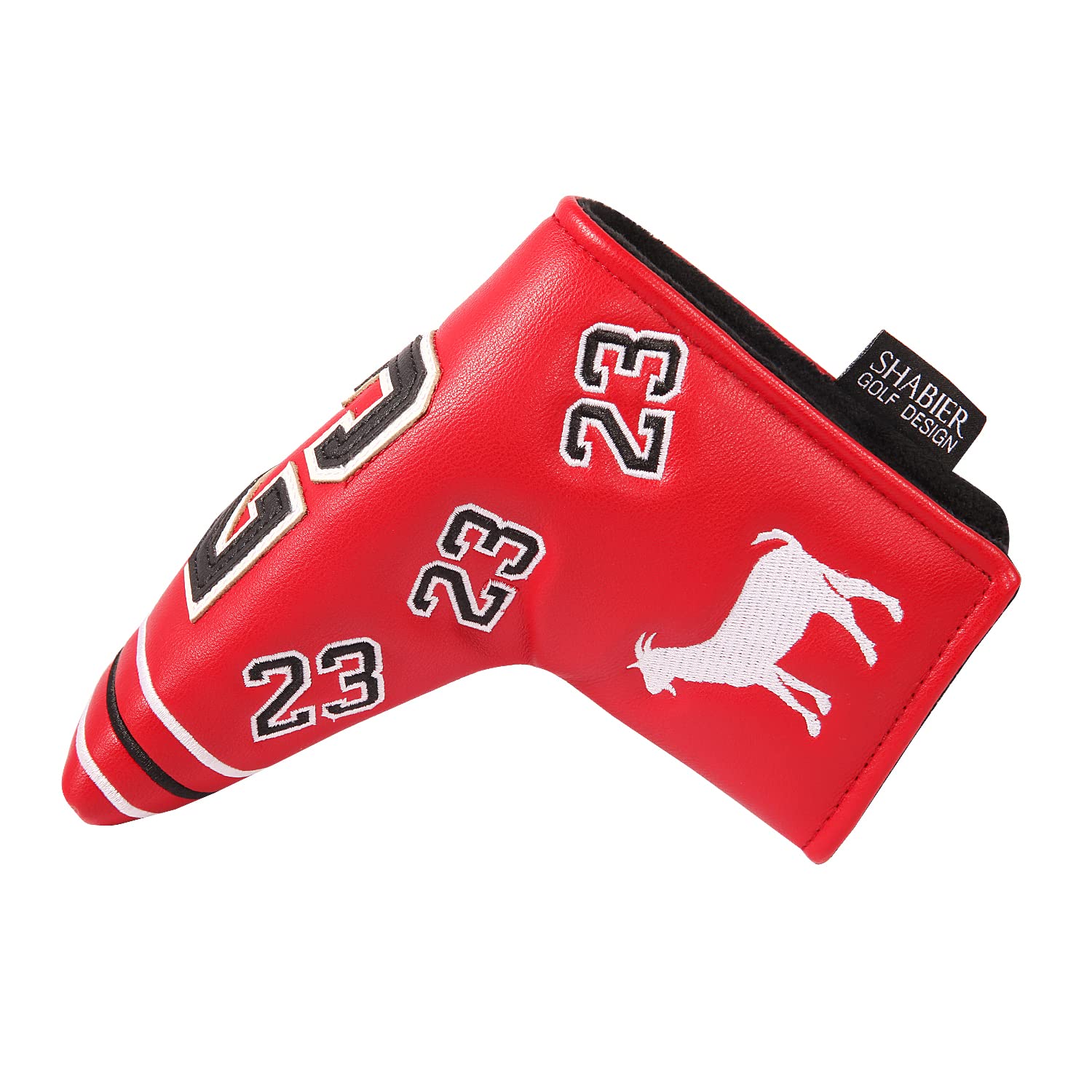 SHABIER Number 23 Red Golf Putter Cover Headcover for Blade Golf Putter Head Cover (Horizontal No.23)