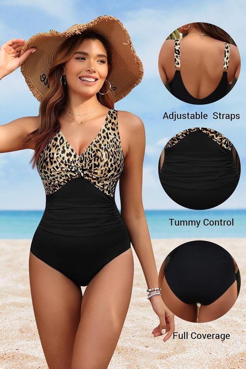 Holipick One Piece Swimsuit - Tummy Control Push Up Bathing Suit for Full Coverage & Slimming Fit