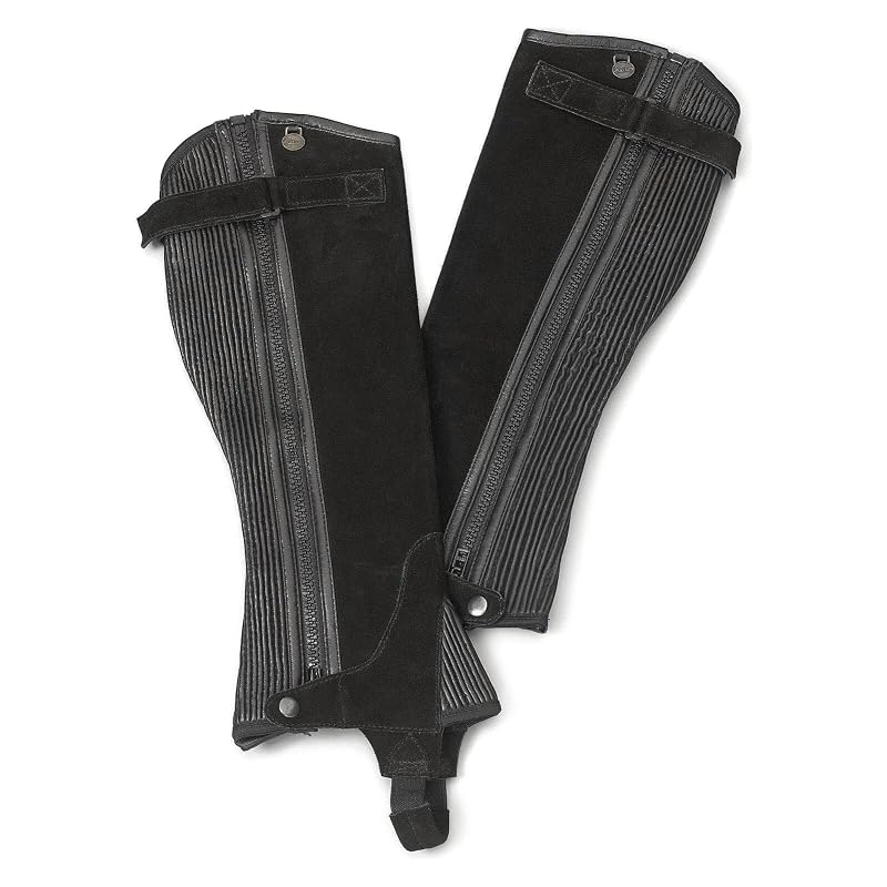 Ovation Women's Elite Amara Ribbed Half Chaps - Black, Medium