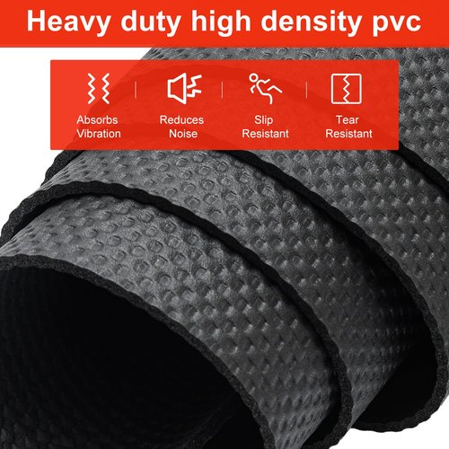 Exercise Bike Mat, Treadmill Mat for Carpet & Hardwood Floors - Noise-Reducing Non-Slip Floor Protector, Durable Fitness Equipment Mat for Stationary Bike, Gym & Home Workouts (Black, 30"x60")