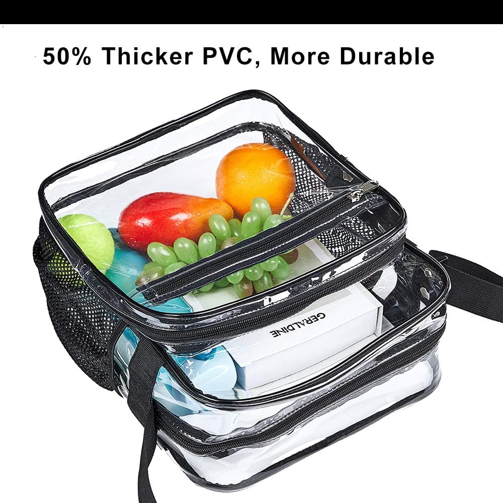 Skiennix Clear Bag - Stadium Approved Crossbody Messenger Shoulder Bag with Adjustable Strap | Perfect for Concerts & Sports Events