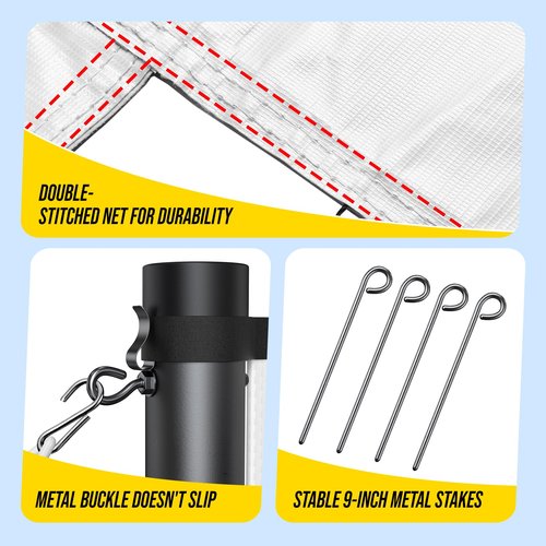 Patiassy Badminton Set for Backyard, Outdoor Badminton Net with Anti-Sag Design, 4 Professional Badminton Rackets, 4 Shuttlecocks and Carry Bag for Lawn or Beach