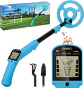 OMMO Metal Detector - Adjustable 27.5”-37.8” Lightweight Kids Metal Detector with LCD Display & 6” Coil