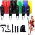 Resistance Bands, Simmgud Exercise Bands Set with Handles, Work Out Bands with Door Anchor, Ankle Straps for Strength Training, Physical Therapy, Home Gym for Men and Women, Yoga, Pilates 150 LBS