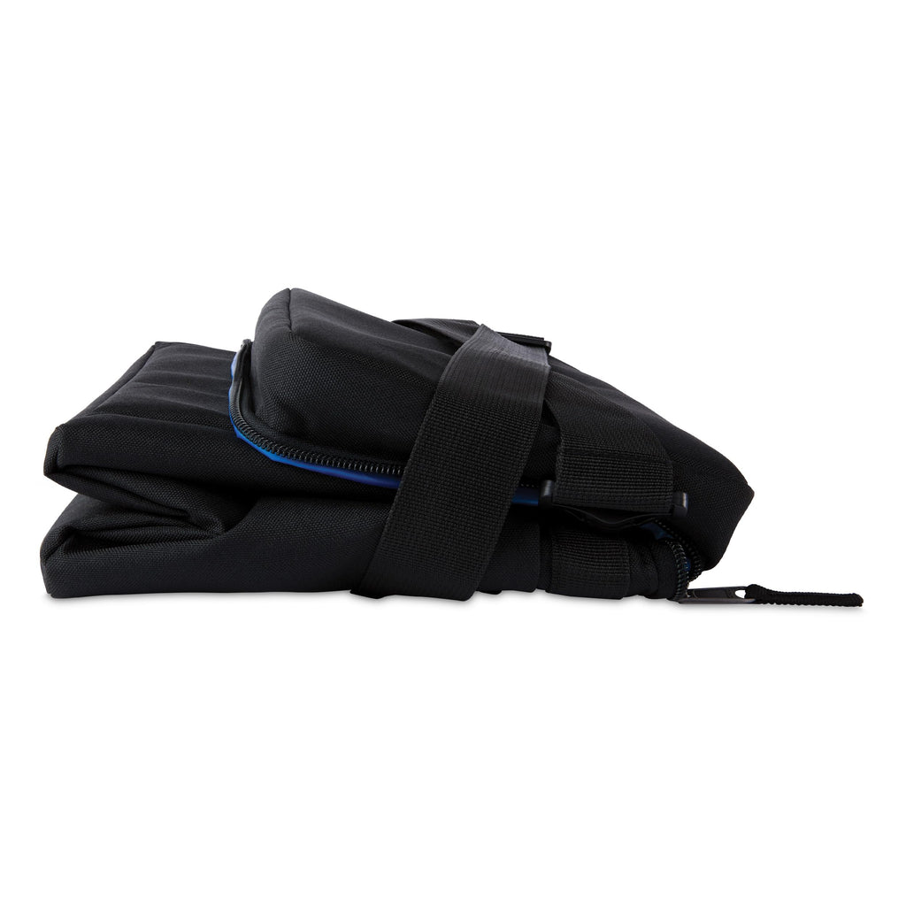 PackIt Freezable Newport Cooler, Black, Collapsible, Reusable, Built with EcoFreeze Technology, Wide Top Opening, Double Zip Closure, with Adjustable & Removable Shoulder Straps for Easy Carrying