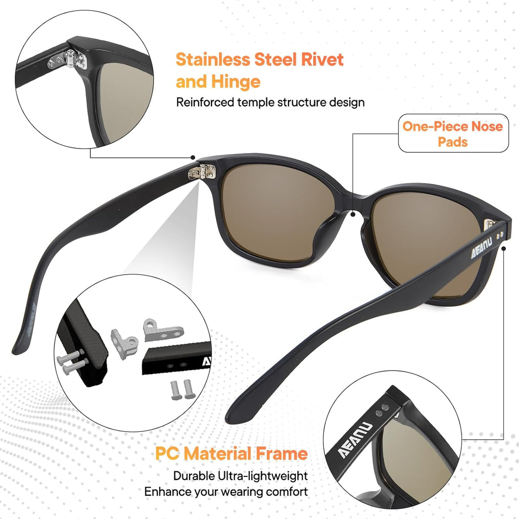 Polarized Sunglasses for Teens - UV400 Protection, Color Mirror Lenses, Matte Frame for Small Faces