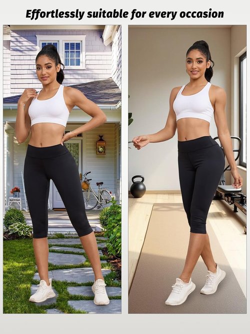 MixShe Leggings - Women's Capri Yoga Pants with Butt Lifting Shapewear | Stylish & Comfortable