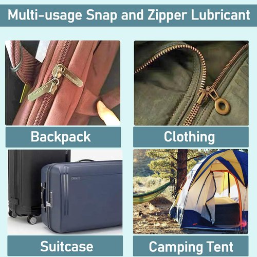 3Pcs Zipper Wax and Snap Lube Stick Tube for Boat Accessories, Marine Zipper Lubricant Stick, Zip Lube for Wetsuits, Drysuits, Outdoor Clothing, Backpacks