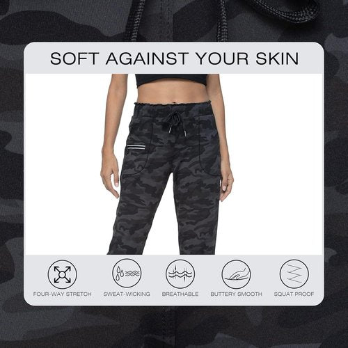 Haowind Joggers for Women - Comfy Elastic Waist Workout Pants with Pockets | Ideal for Yoga & Running
